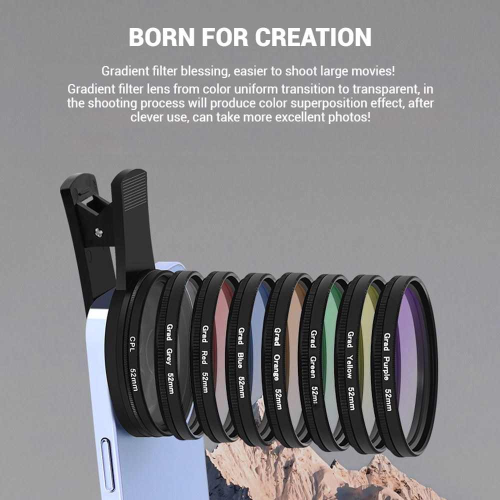 Lensa Ponsel 52MM Universal Po - Phone Accessories Useful ulasan dan harga